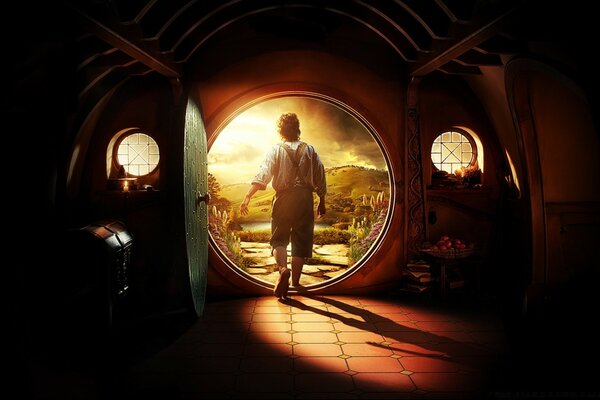 The bright entrance to the Hobbit s house