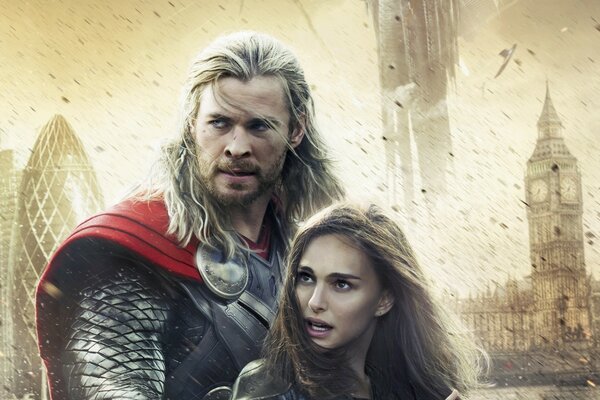 Thor with his girlfriend