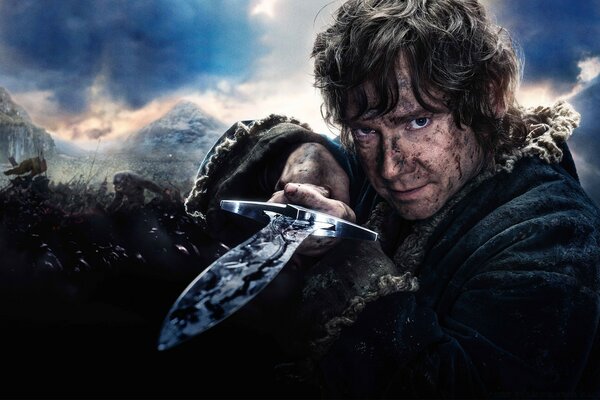 Der Hobbit mit dem Schwert Star Wars Charakter