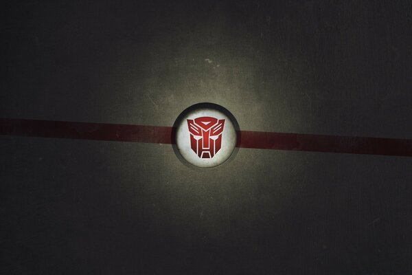 Transformers-Symbol auf dunklem Hintergrund