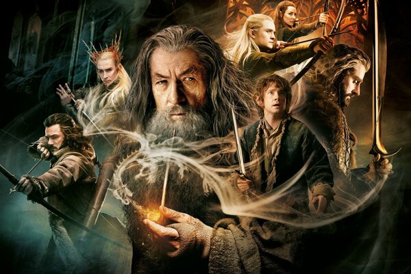 All the characters in the Hobbit movie