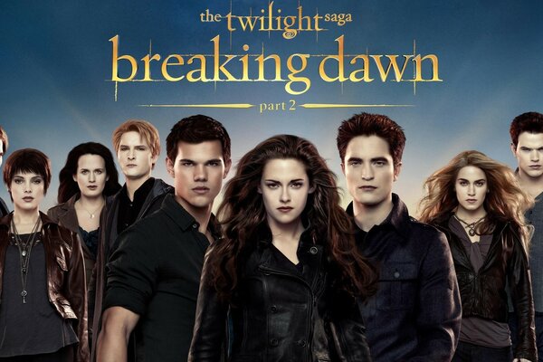 Der Name des Films Twilight, alle Helden zusammen