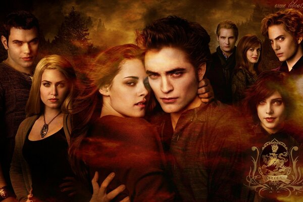 Twilight movie, a group of main characters