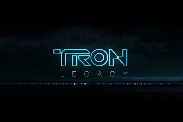 Poster for the movie tron neon on a black background