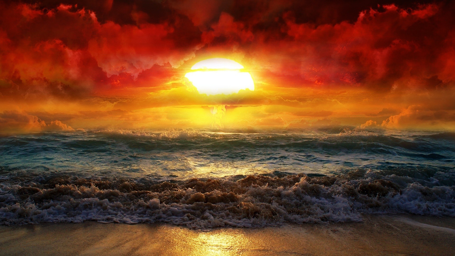 sea and ocean sunset ocean sea dawn beach water dusk sun seascape evening seashore sky wave landscape storm fair weather cloud