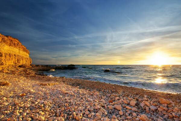 Beautiful beach on the seashore