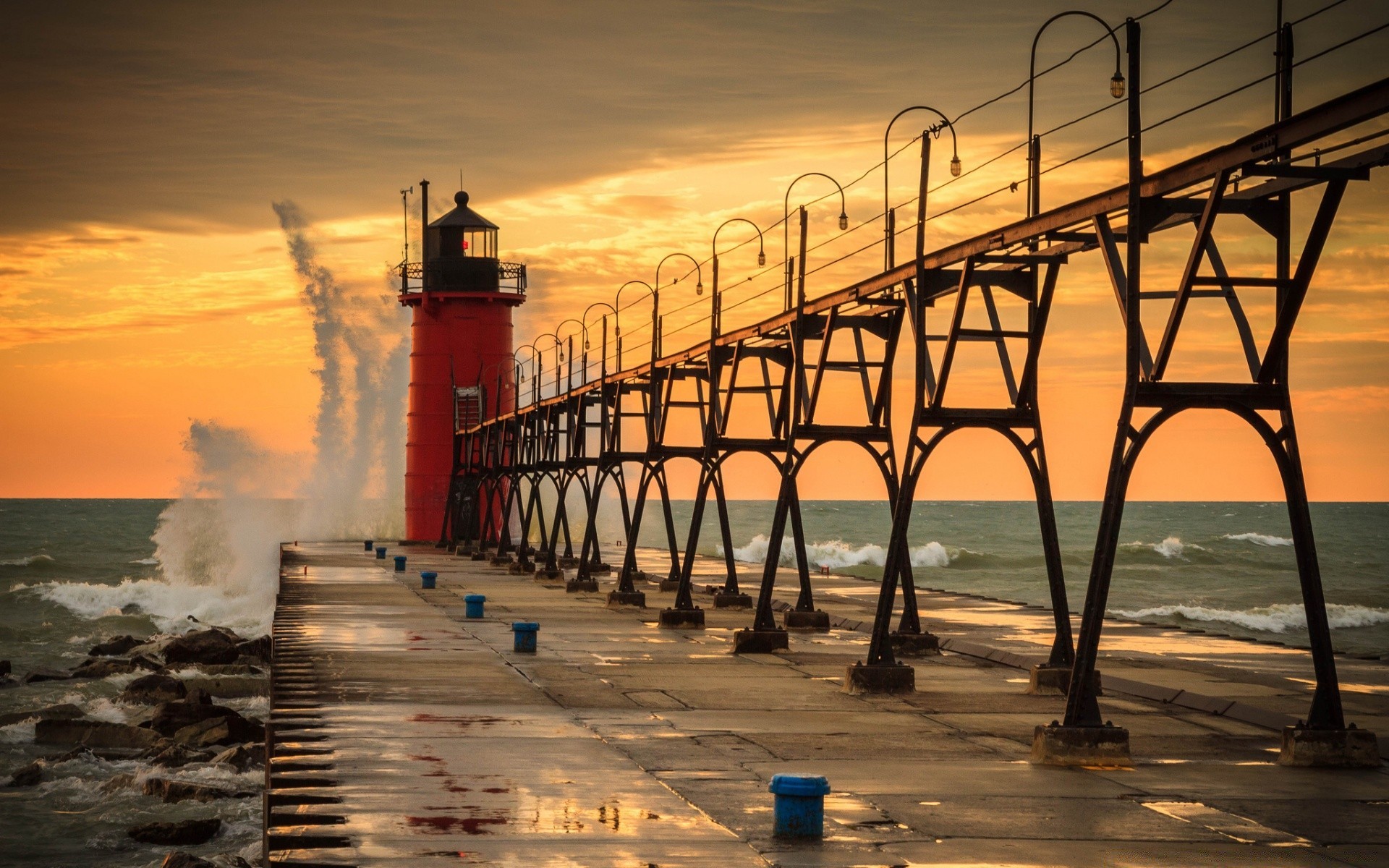 sea and ocean sunset sea water pier beach ocean dawn dusk bridge seashore jetty sky evening travel sun light outdoors