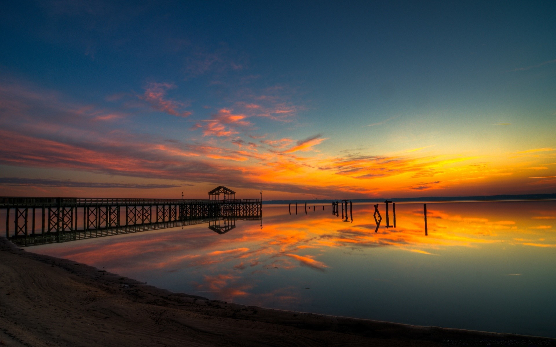 sea and ocean sunset water dawn dusk sea beach sun bridge evening ocean sky reflection landscape travel pier