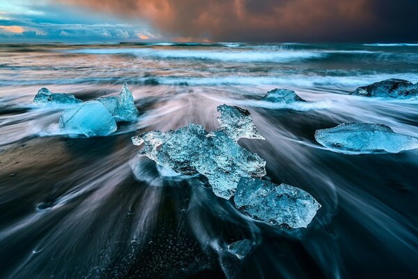 Incroyablement belle glace de mer