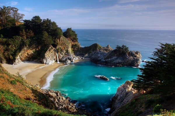 Bella spiaggia sull oceano