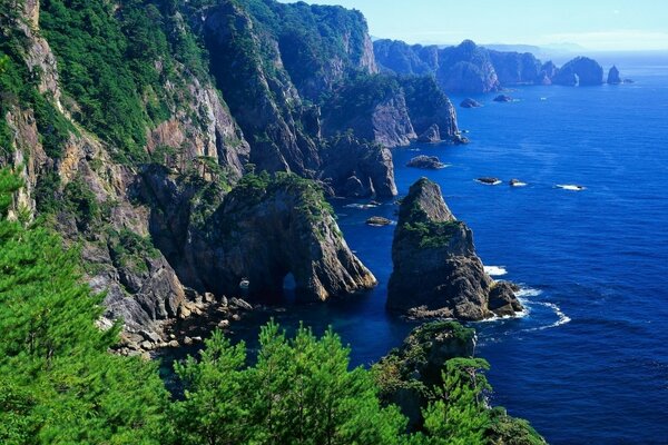 Paysage au bord de la mer pendant le voyage