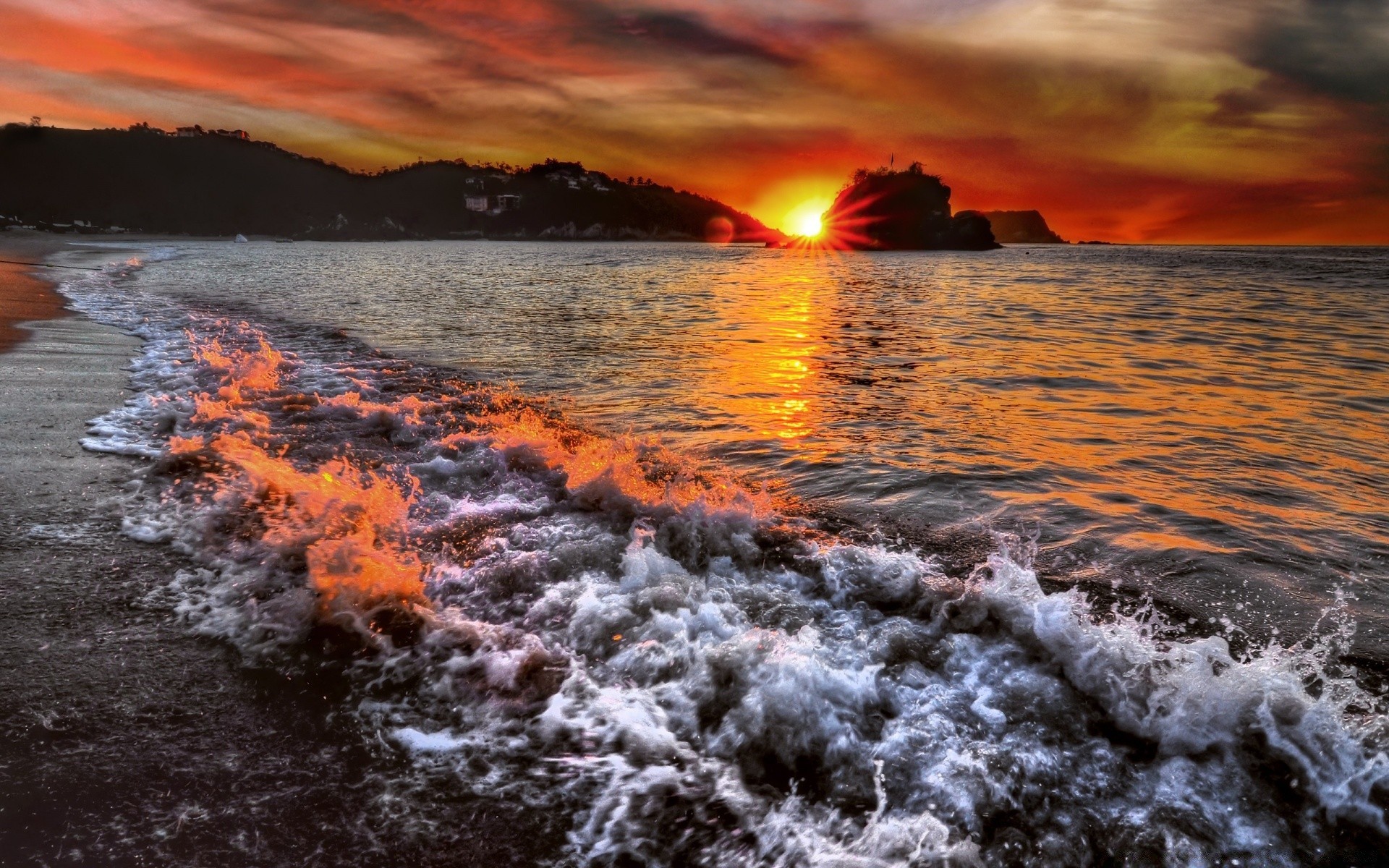 sea and ocean water sunset evening dawn dusk sea ocean seashore landscape sun beach outdoors travel fair weather