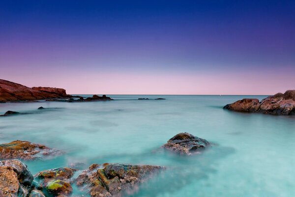 Clear waters and rocky rocks