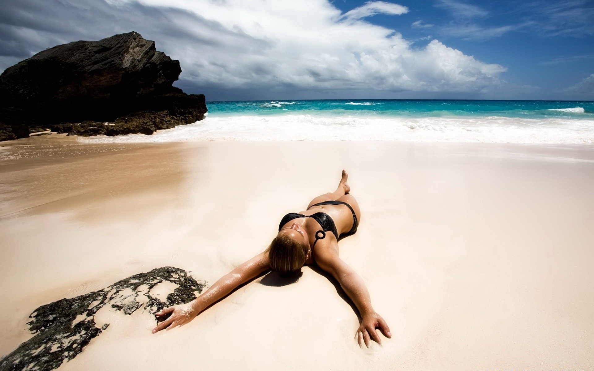 mer et océan eau plage mer océan mer voyage sable été tropical détente vacances soleil bikini loisirs ciel