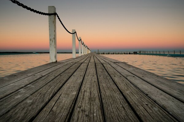 Resort landscape: pier- meeting place