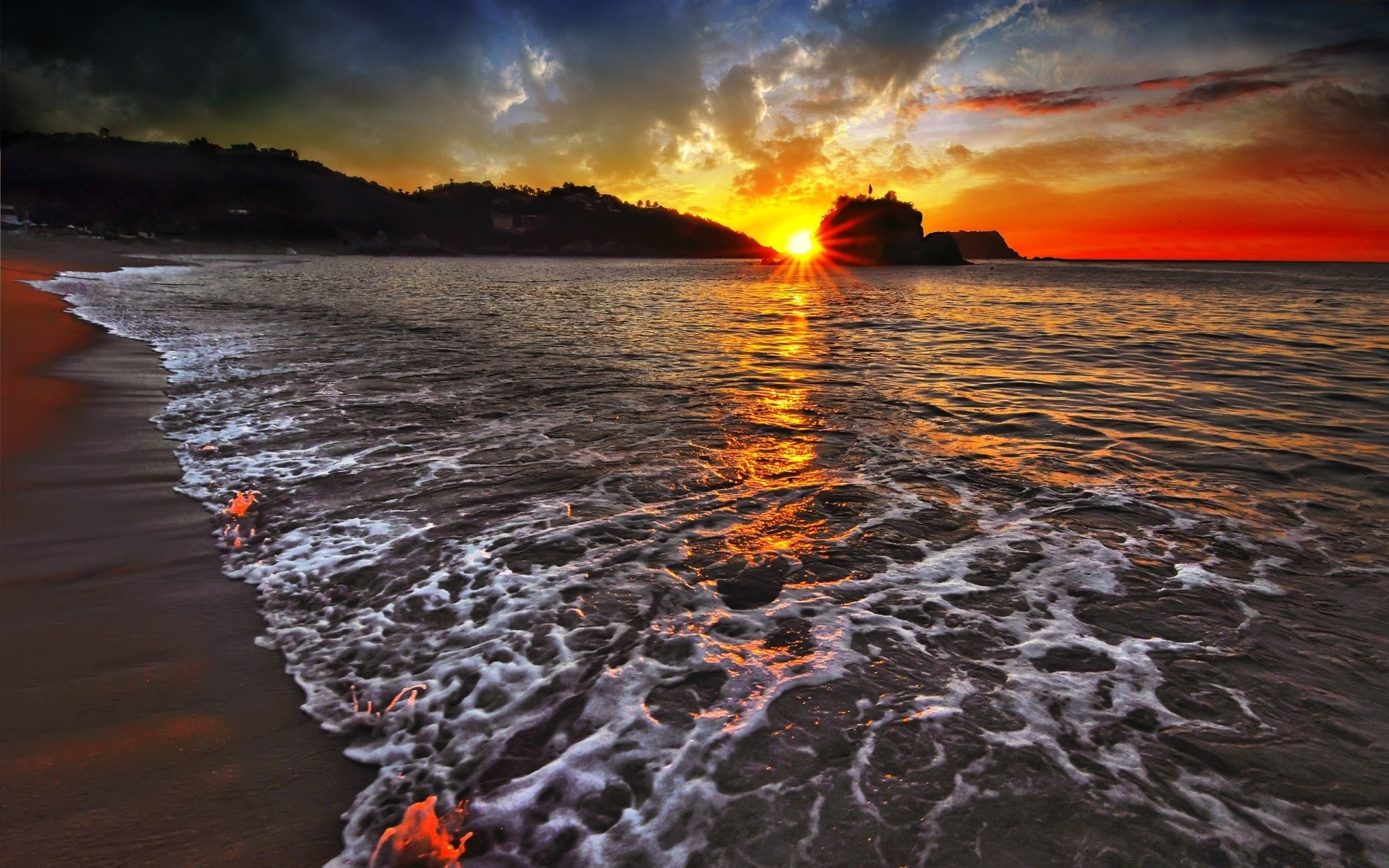 sea and ocean sunset water dawn sun beach dusk sea ocean evening reflection