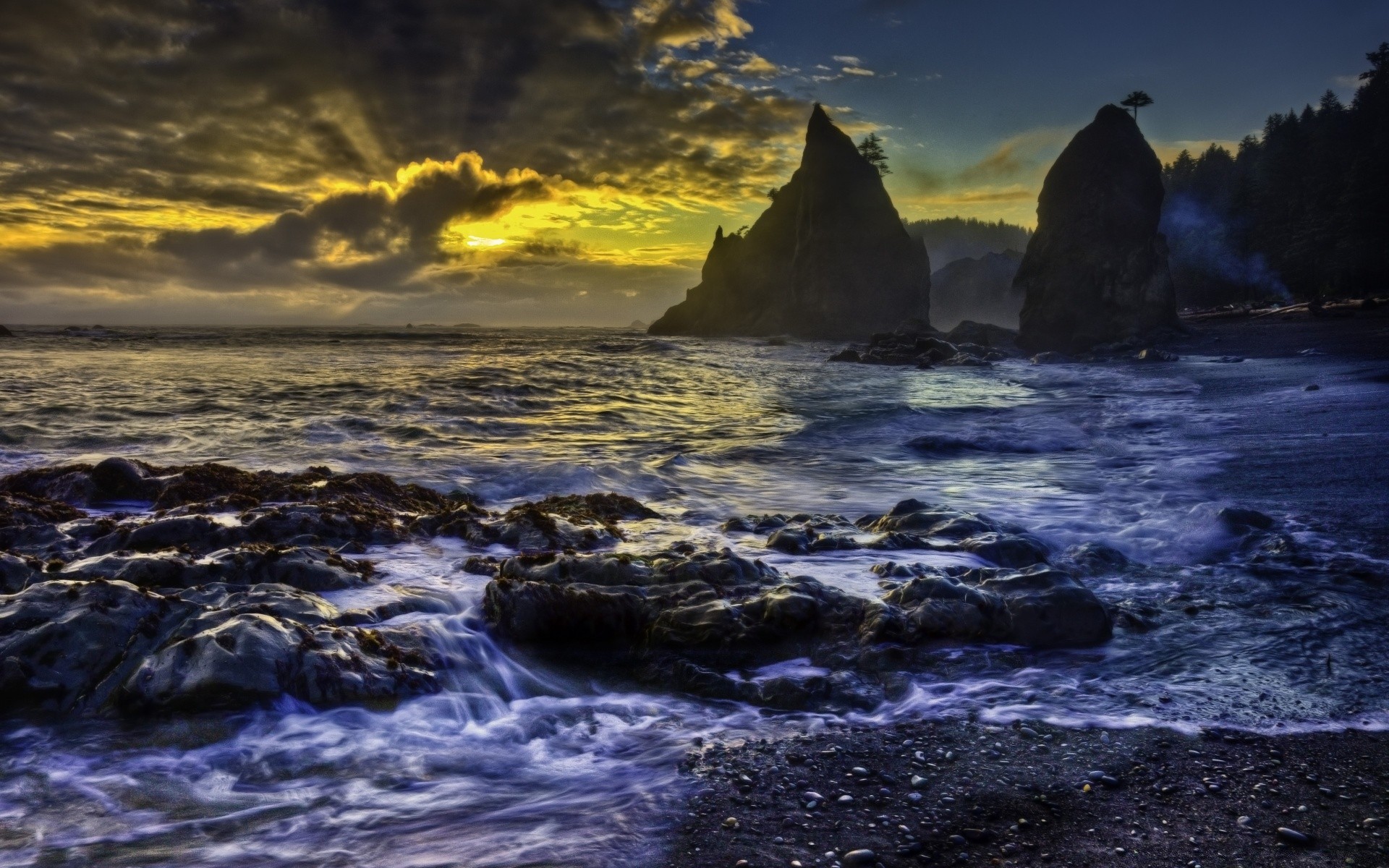 mer et océan eau coucher de soleil océan mer plage mer crépuscule soir paysage aube paysage voyage ciel rock surf