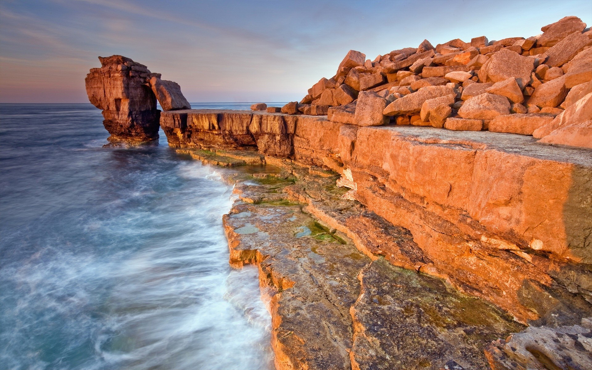 sea and ocean water rock landscape travel seashore sunset scenic nature sea sky ocean outdoors beach evening dawn seascape