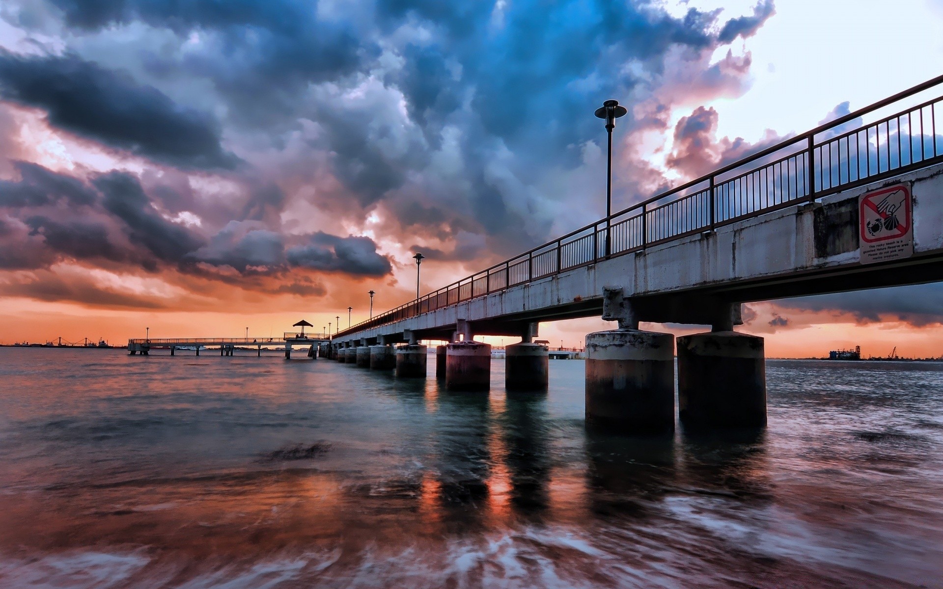 sea and ocean bridge water sunset sky travel river dusk architecture dawn transportation system sea pier reflection