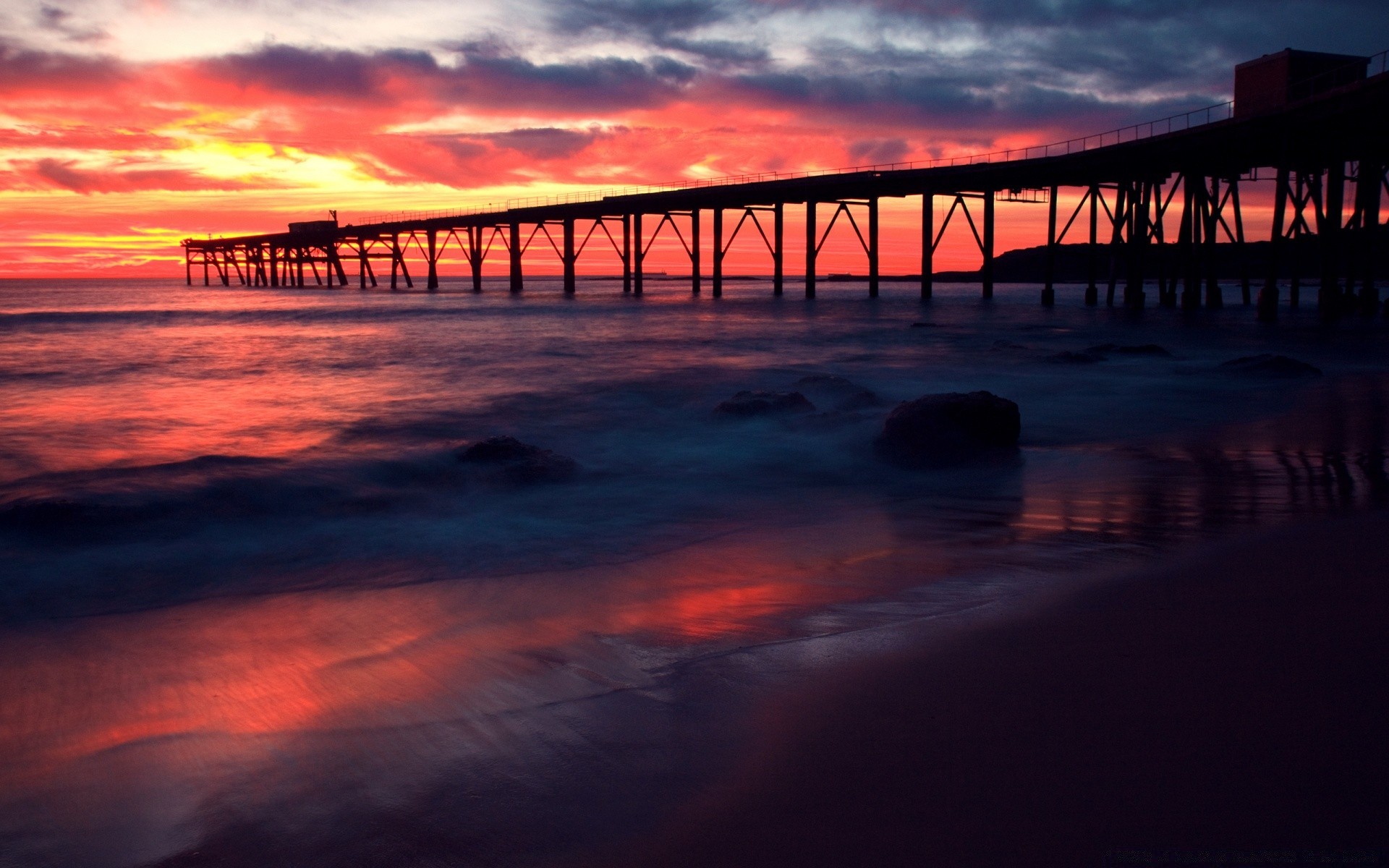 meer und ozean sonnenuntergang wasser brücke dämmerung dämmerung abend ozean meer strand reflexion reisen pier himmel fotografie sonne landschaft