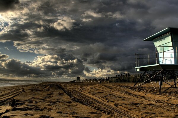 The approach of the storm. Storm clouds