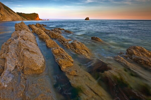 Coastal rocks on the sea