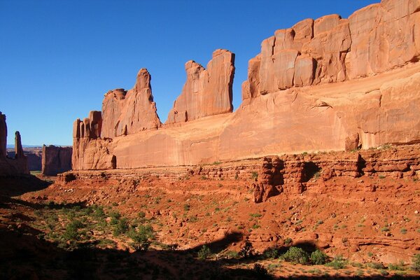 Traveling through the desert on sandstone