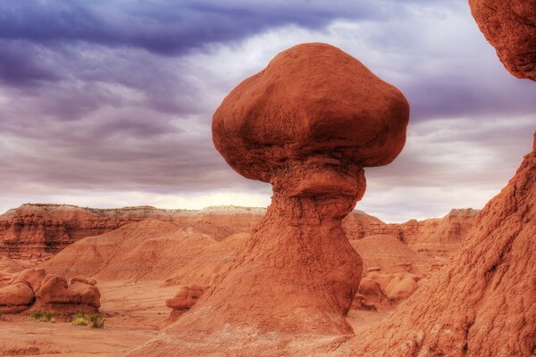 The effects of weathering in the distant desert