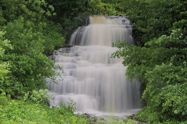 Nature waterfall outdoors