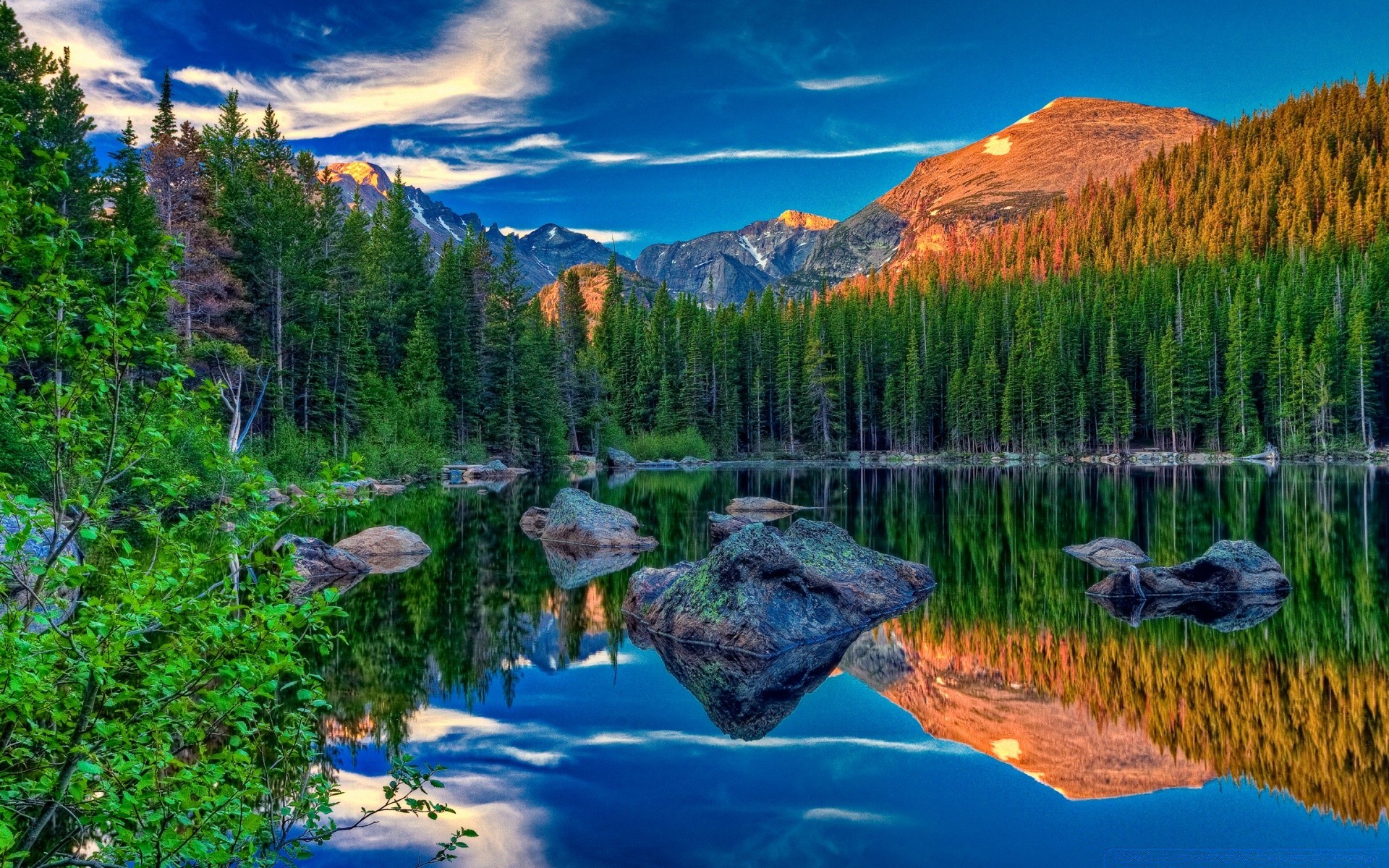 forest mountain wood lake scenic water landscape nature snow travel outdoors tree reflection sky valley evergreen conifer scenery alpine mountain peak