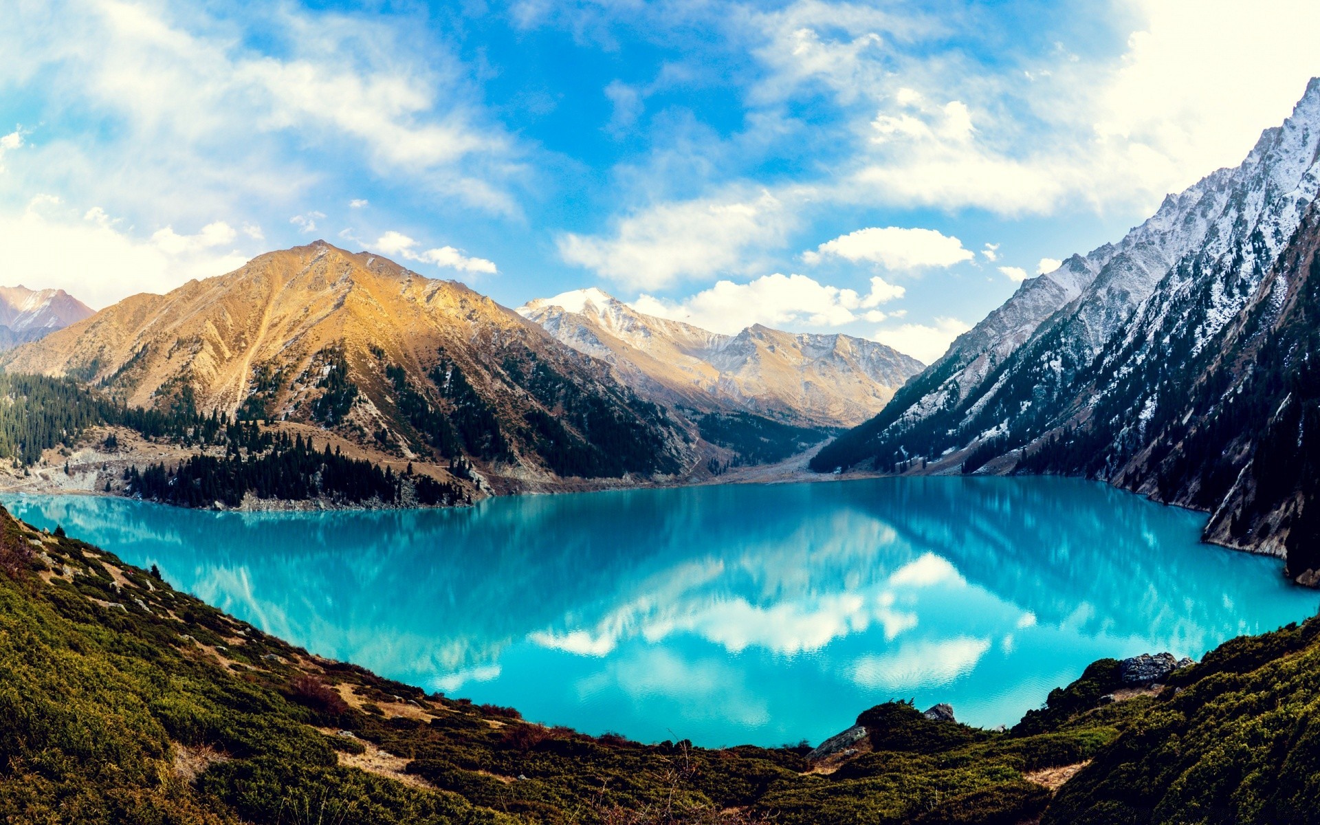 lago montaña agua viajes paisaje nieve naturaleza al aire libre cielo escénico