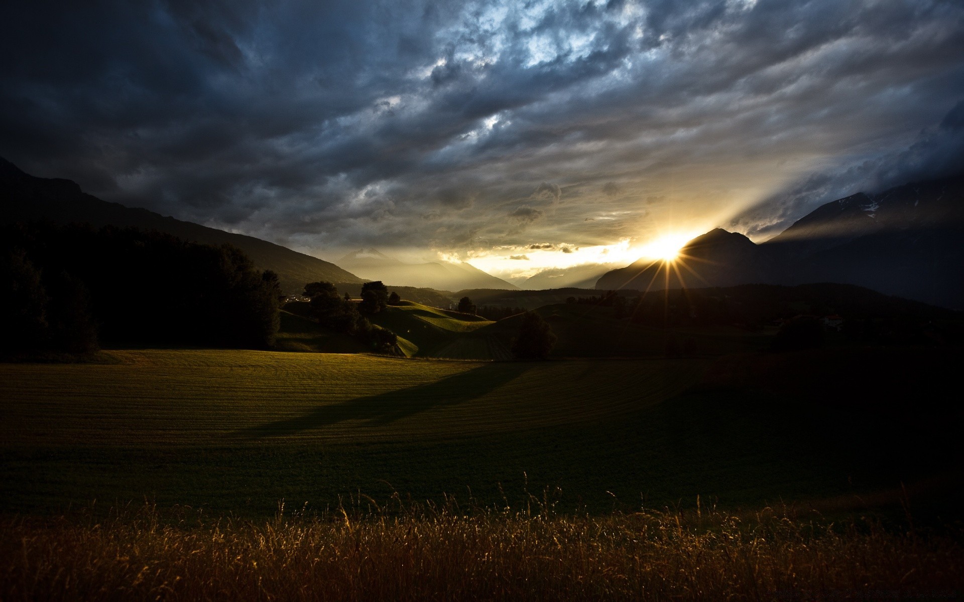 landschaft sonnenuntergang landschaft dämmerung abend himmel sonne dämmerung licht natur sturm reisen im freien berge