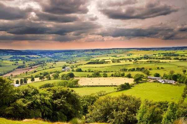 View of agriculture and beautiful sky