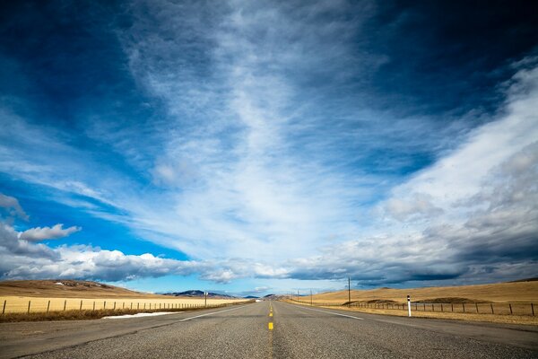 The empty road and the firmament