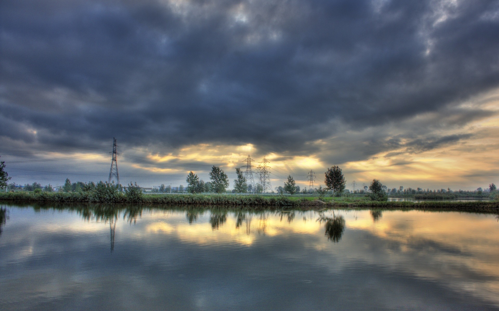 landscapes reflection water landscape lake river sky nature dawn sunset tree cloud evening summer light outdoors