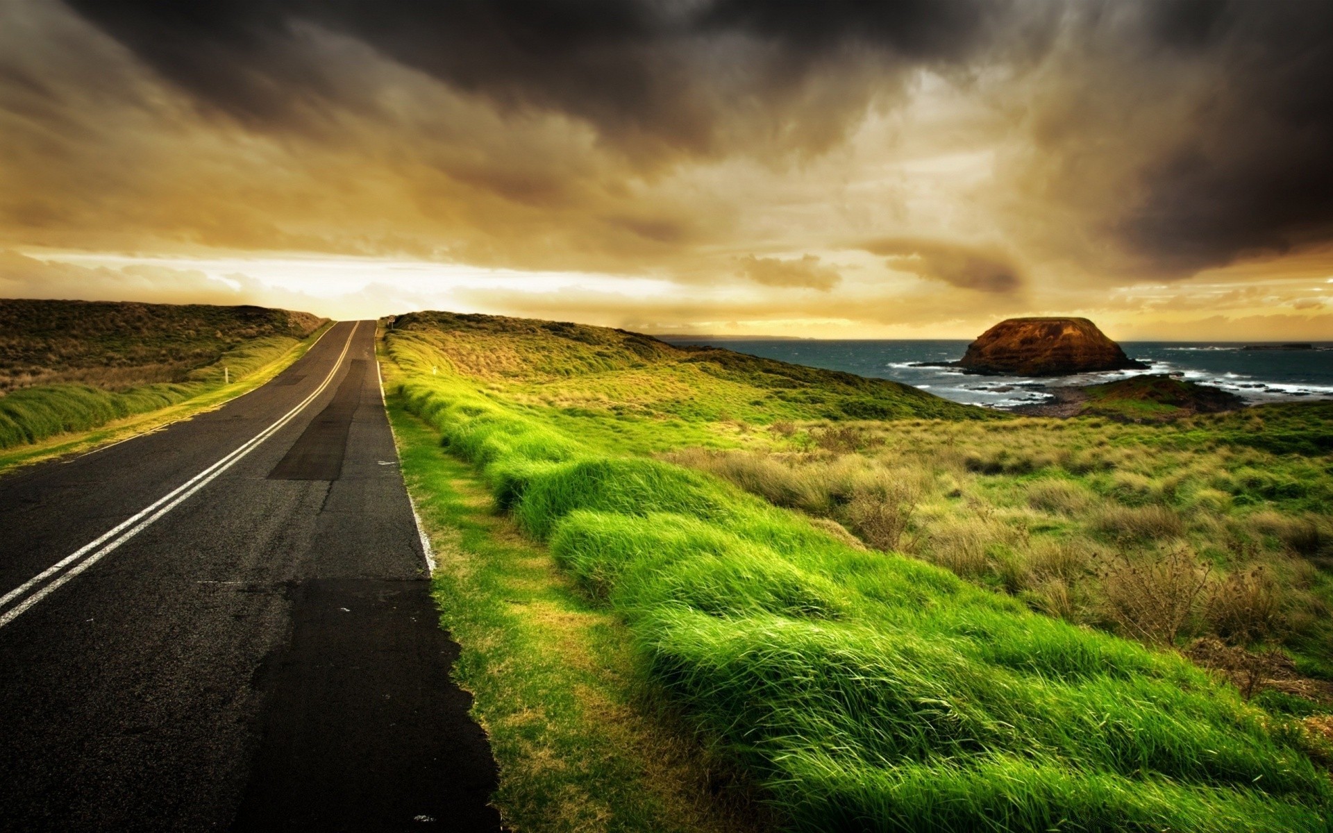 paisaje puesta del sol paisaje cielo carretera naturaleza dramático hierba viajes al aire libre amanecer tormenta noche nube