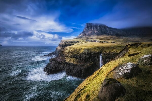 Steep ravine near the ocean