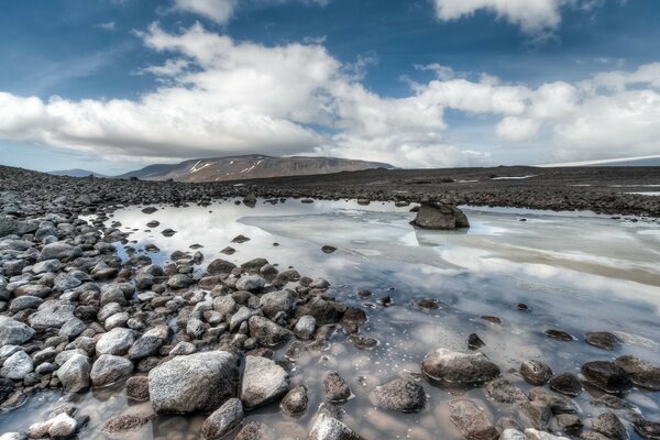 Landschaften der Natur. Wasser und Himmel