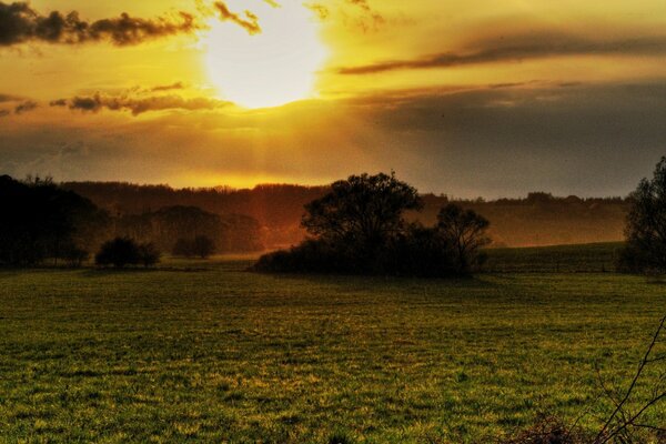 Landschaften Sonnenuntergang Dämmerung Sonne