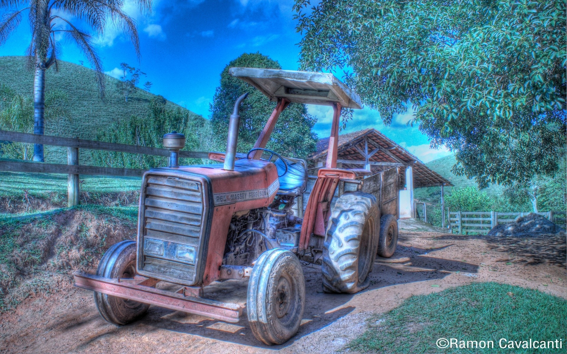 paysage machines tracteur lourd système de transport équipement automobile industrie machine camion rouillé roues bois