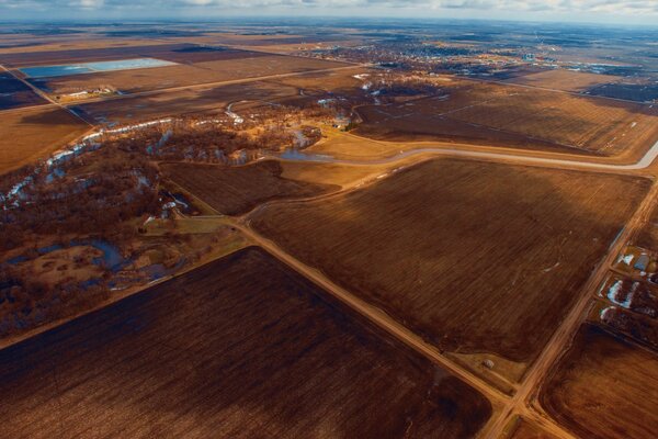 Vue de la terre de haut vol