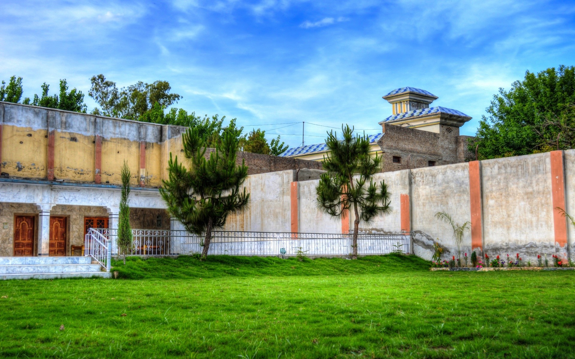 landschaft architektur haus baum himmel gras alt haus reisen im freien rasen außen sommer