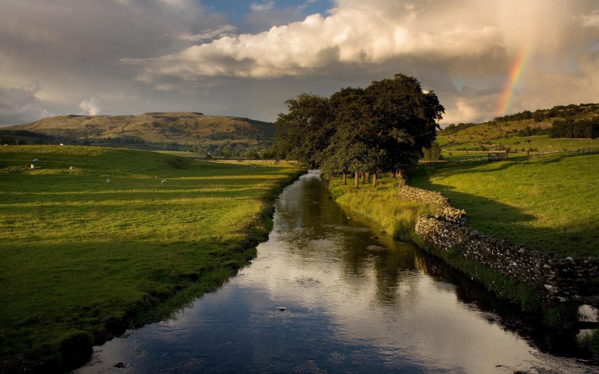 landschaft landschaft wasser gras natur himmel im freien fluss sonnenuntergang