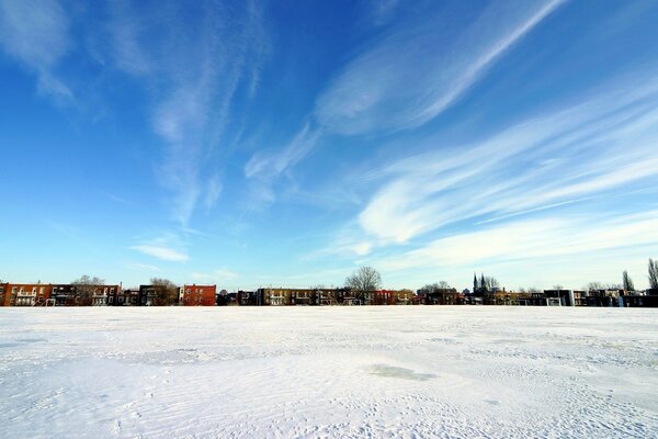 Paysage d hiver au petit matin