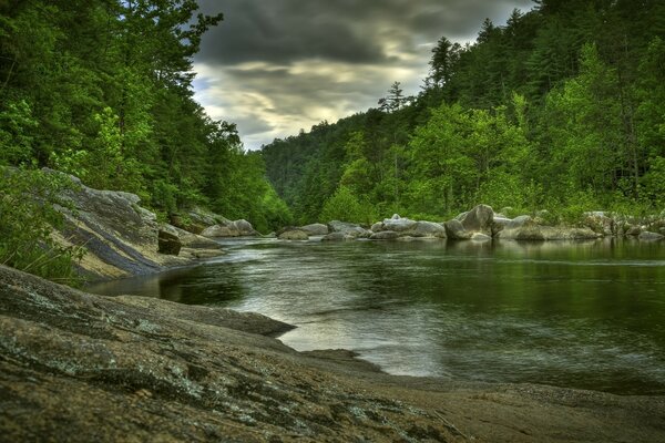 Beautiful landscape. Flow into Infinity