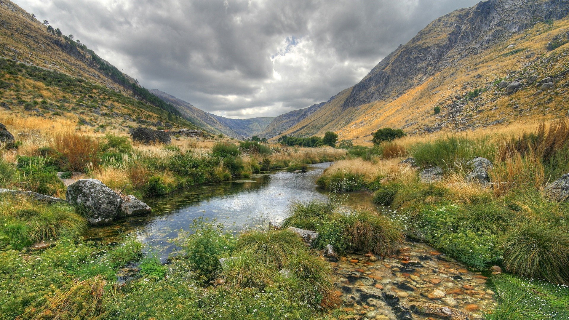 landscapes nature mountain landscape water travel outdoors sky river scenic lake rock valley grass wood hill