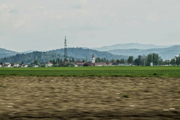 Bauernhof Landwirtschaft Landschaft auf Hintergrund