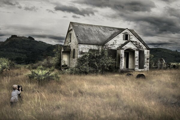 Antiga casa misteriosa abandonada