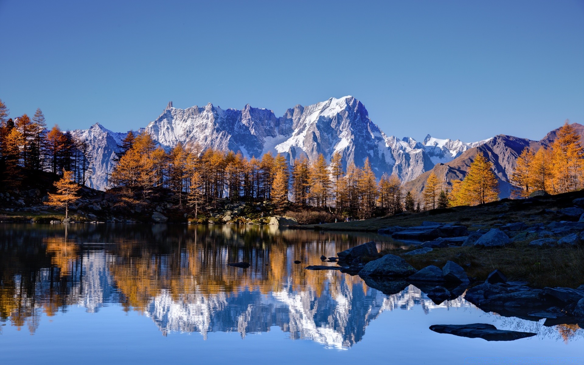 mountains snow mountain lake scenic wood water reflection landscape nature winter outdoors mountain peak travel sky