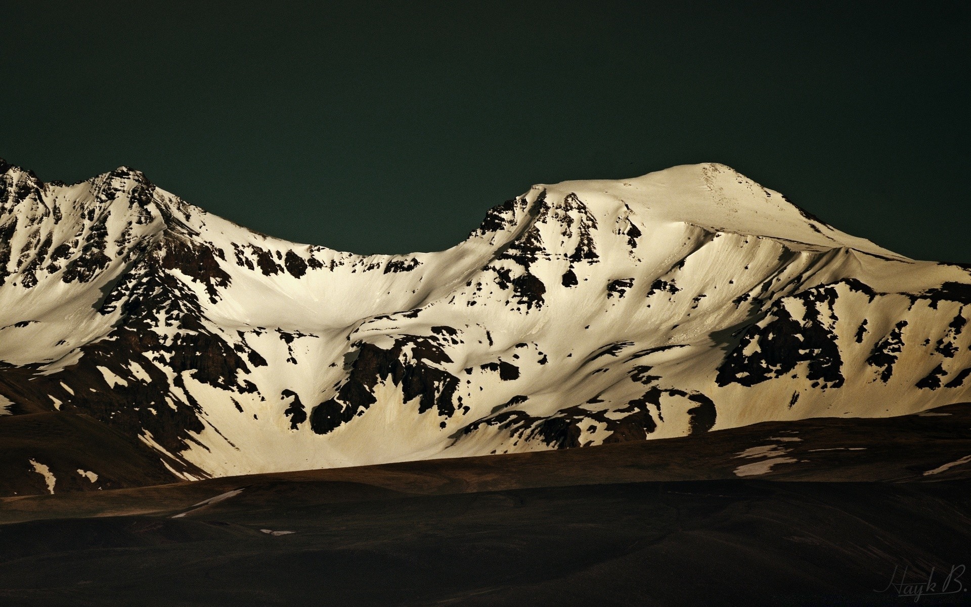 montagna neve paesaggio ghiaccio